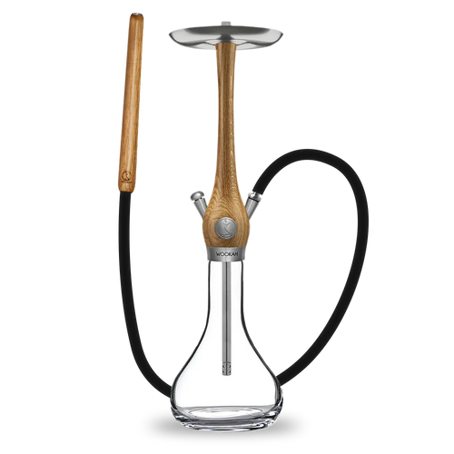 Wookah Oak Smooth Clear Hookah