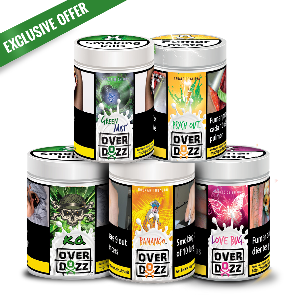 Overdozz Pack of 5 Flavours (Total 1kg)