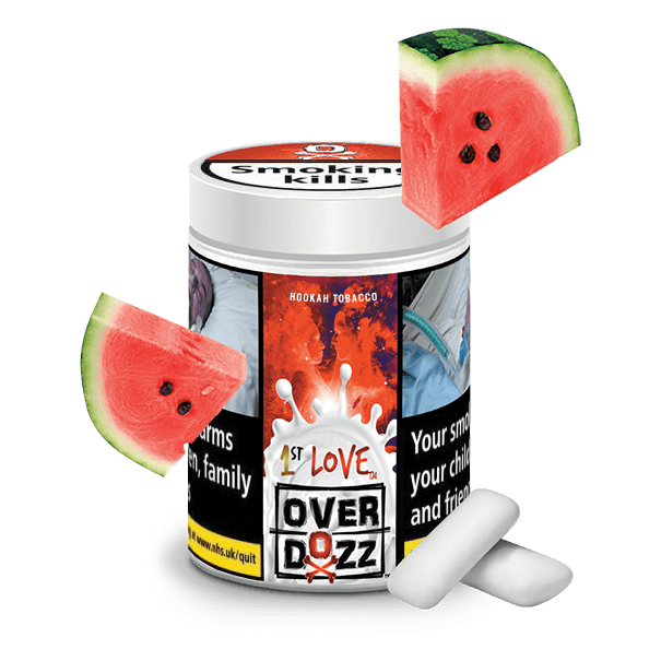 OverDozz 1st Love (Watermelon Chewing Gum) Flavour - shishagear - UK Shisha Hookah Black Friday