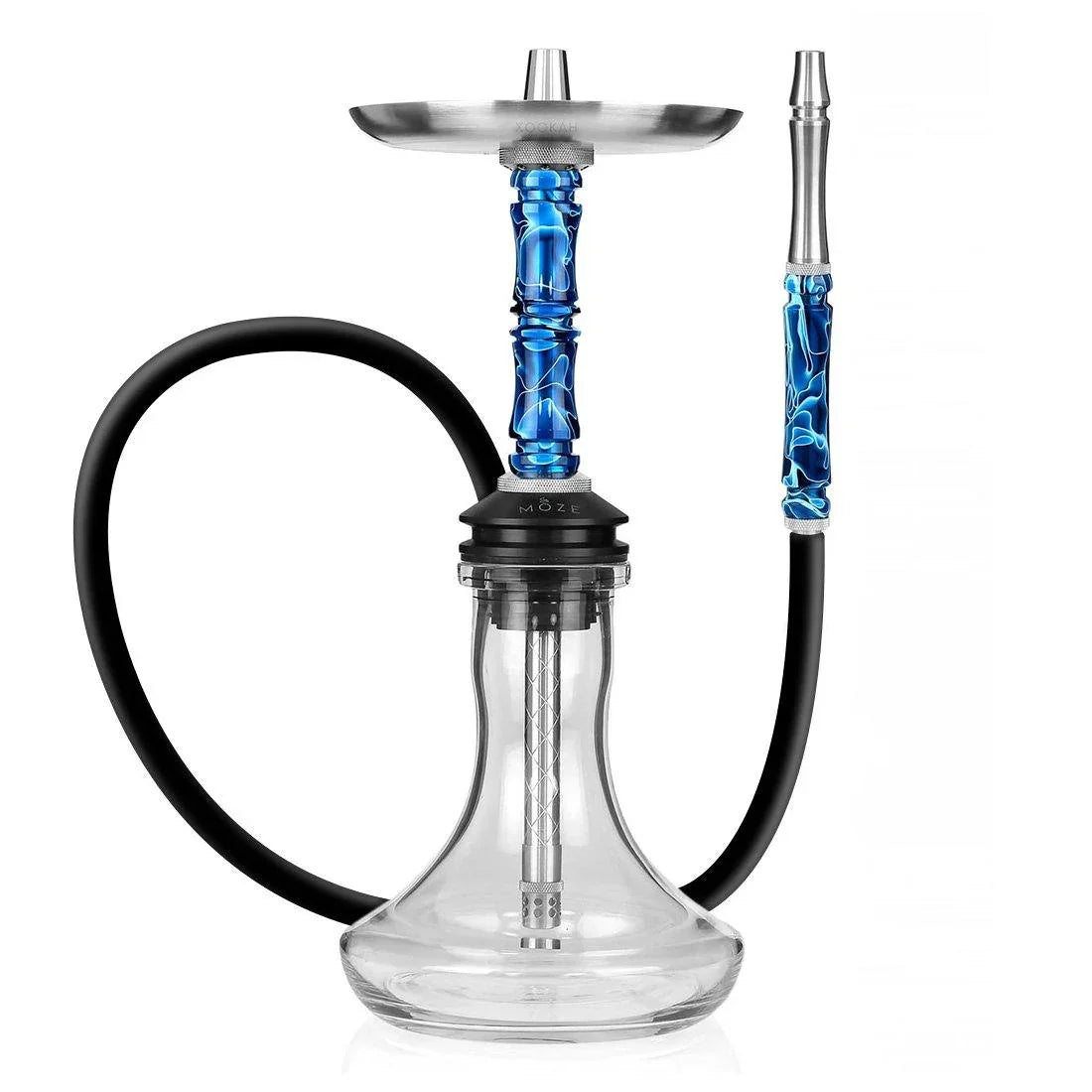 Moze Breeze Two Hookah - Wavy Blue - Hookah Shisha - UK - black 