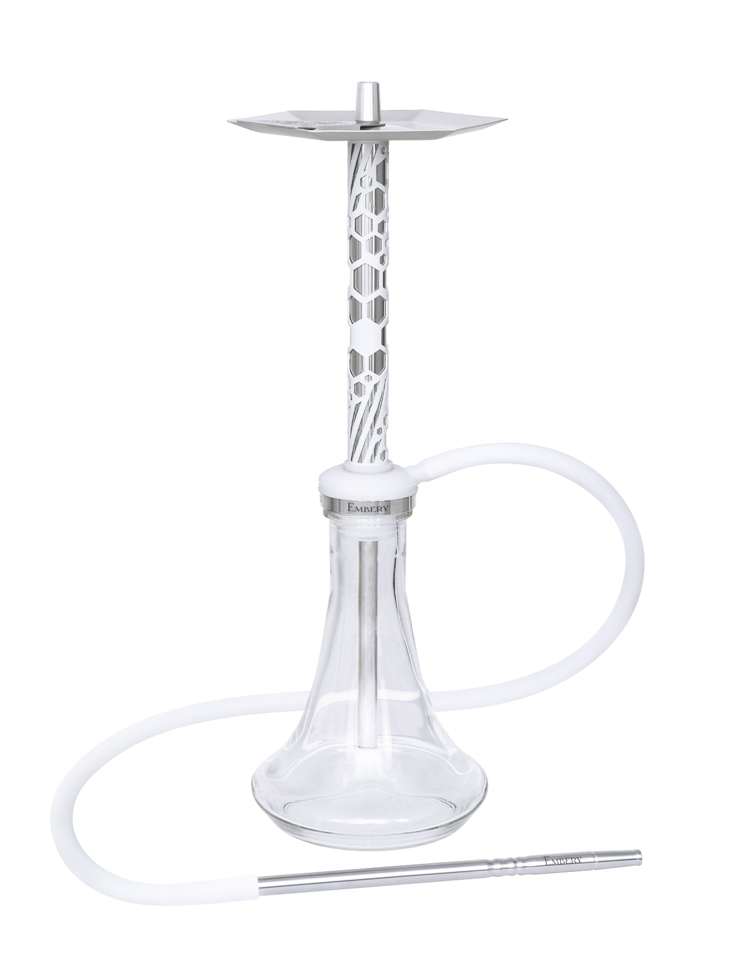 Embery Mono-H 4.0 Hookah - Silver/Snow