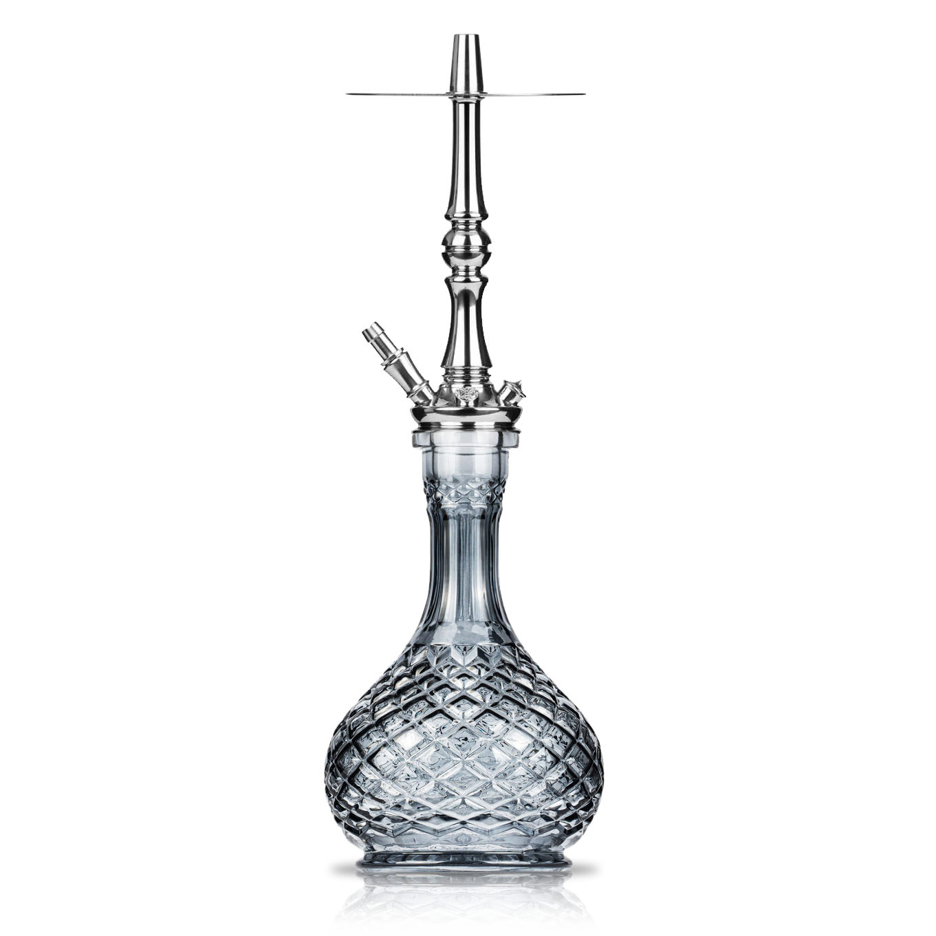 Moze Tradi M Standard Glass Shisha - Silver