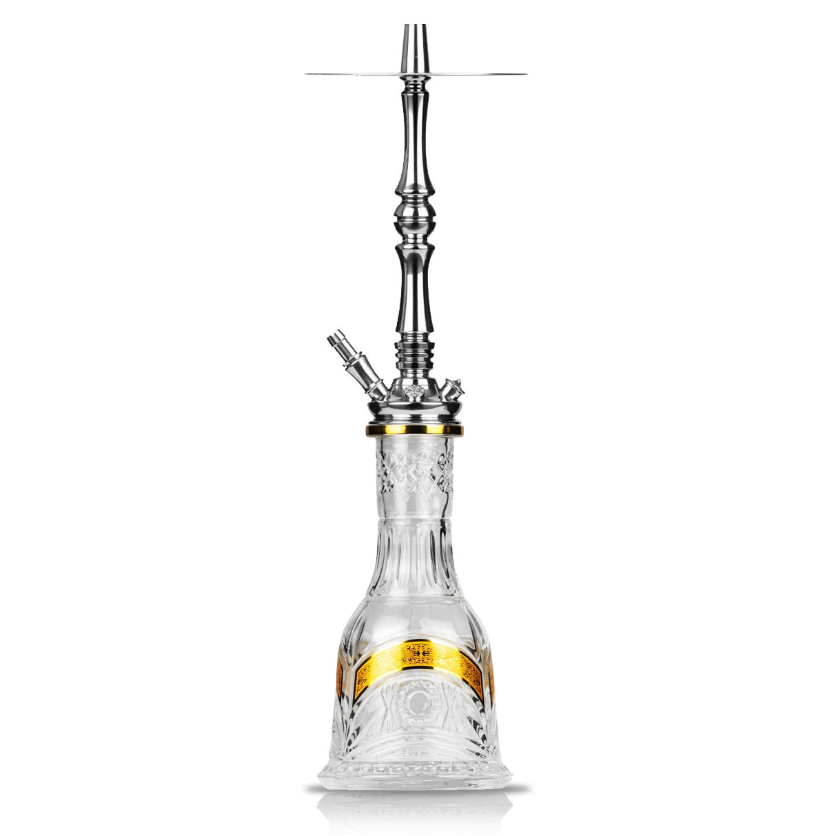 Moze Tradi L Standard Glass Shisha - Silver