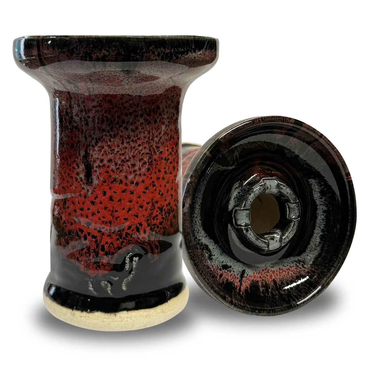 Alpaca Rook Shallow Bowl - Red Grey Black Shallow