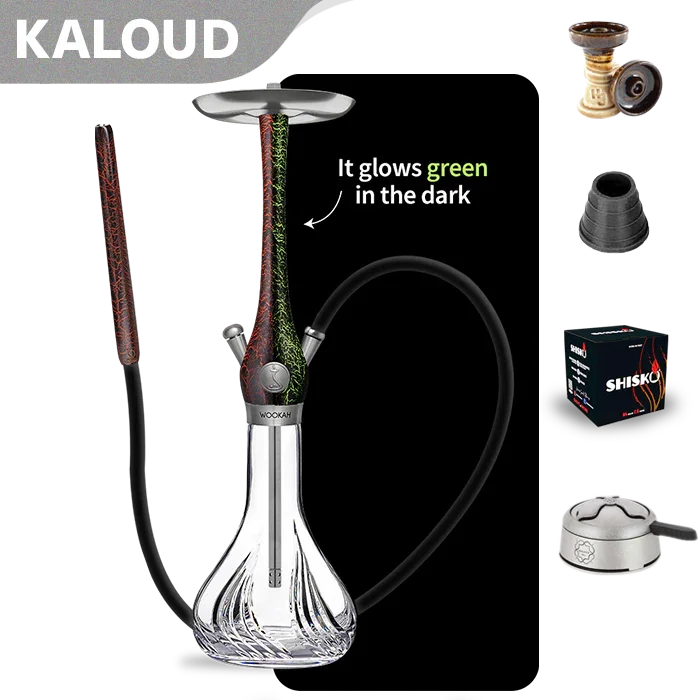 Wookah Lumi Red Mastercut Flames Hookah (Glow in Dark)