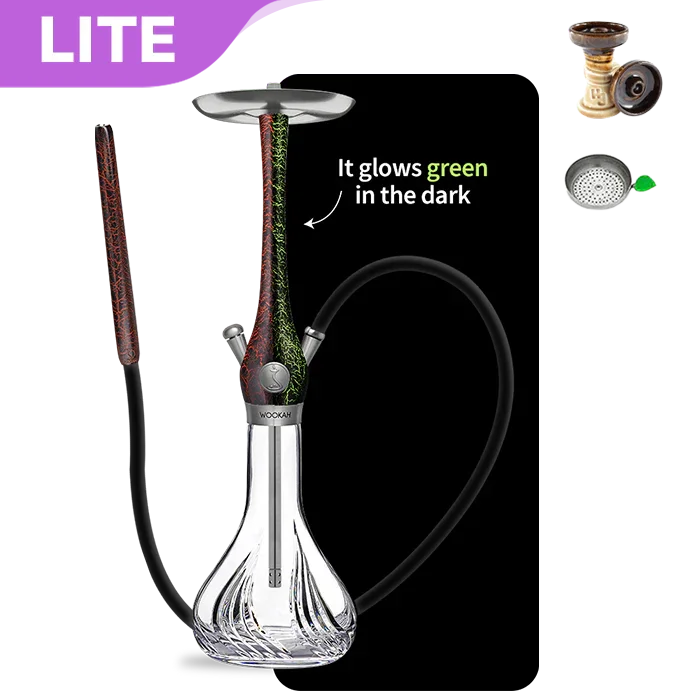 Wookah Lumi Red Mastercut Flames Hookah (Glow in Dark)