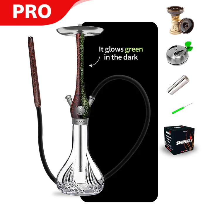 Wookah Lumi Red Mastercut Hookah (Glow in Dark)