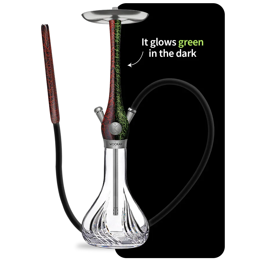 Wookah Lumi Red Mastercut Flames Hookah (Glow in Dark)