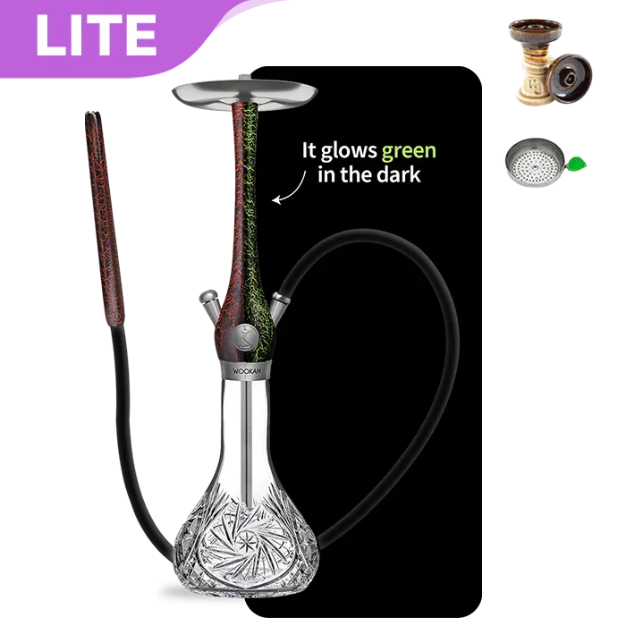 Wookah Lumi Red Mastercut Mill Hookah (Glow in Dark)