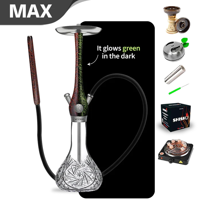 Wookah Lumi Red Mastercut Hookah (Glow in Dark)