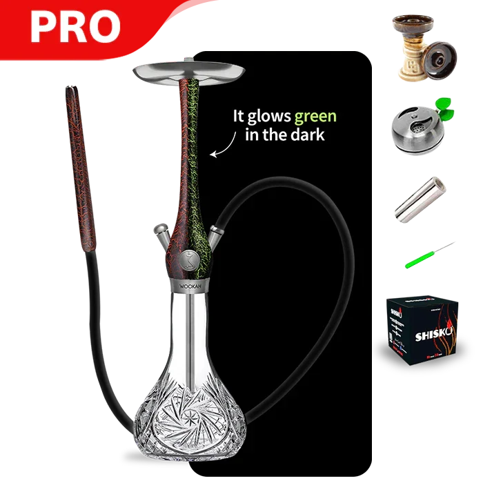 Wookah Lumi Red Mastercut Mill Hookah (Glow in Dark)
