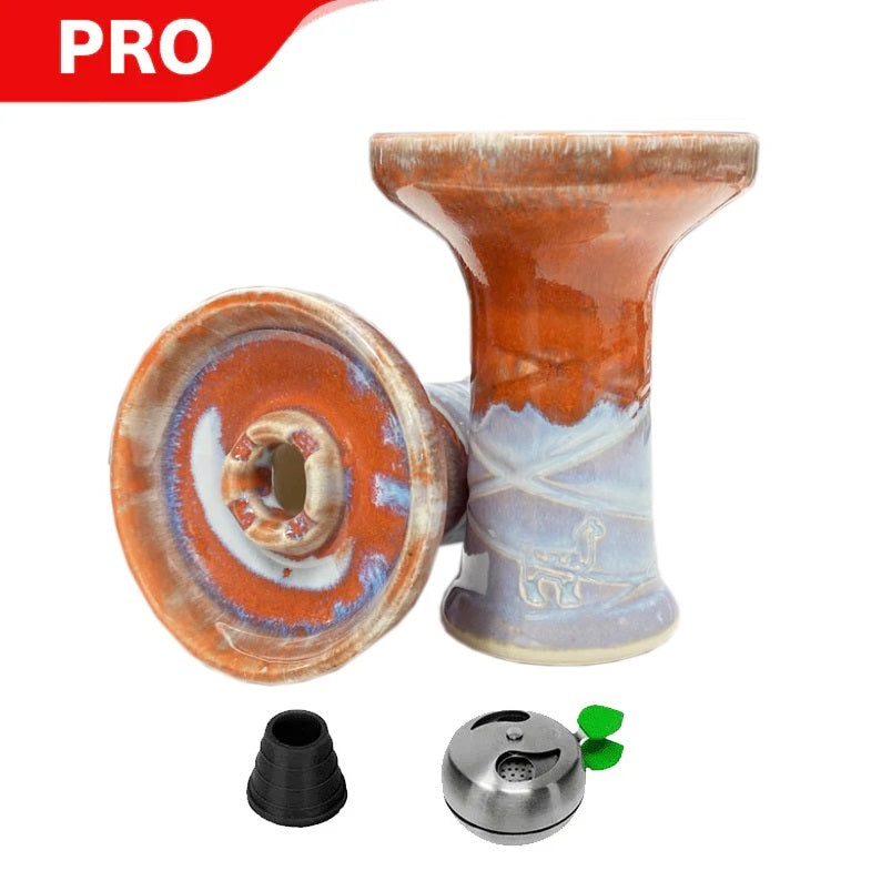 洋楽 Rook Hunit Alpaca Rook Bowl - Orange White - Hookah Shisha - UK - black