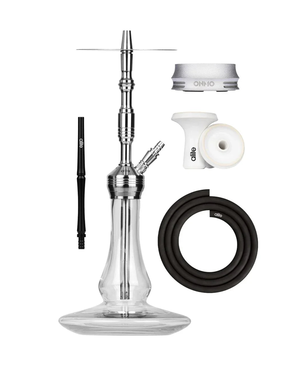Elite Bash Lounge Hookah - Silver