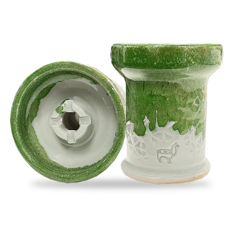 Alpaca Rook Thick Boyz Bowl - Green Multi Drip