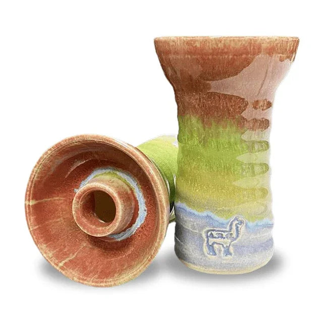 Alpaca Suri Bowl - Orange Green