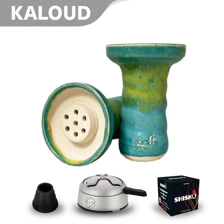 Cuenco Apache mediano de alpaca - Azul verde 