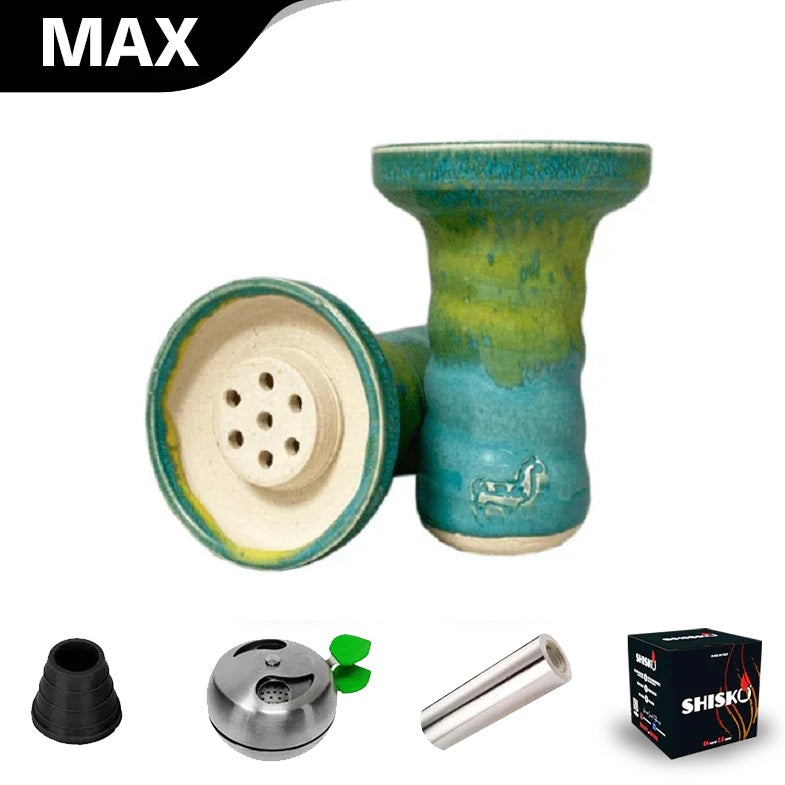 Cuenco Apache mediano de alpaca - Azul verde 