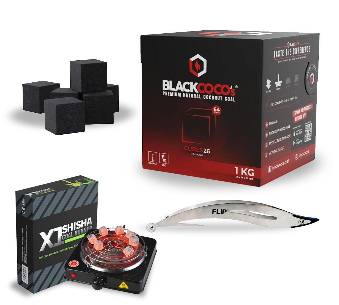 Black Cocos 26mm 1kg + Flip Tong + X1 Burner