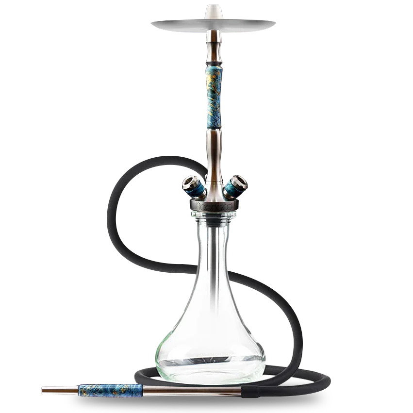 Hookah Union Fibonacci - Madera estabilizada azul