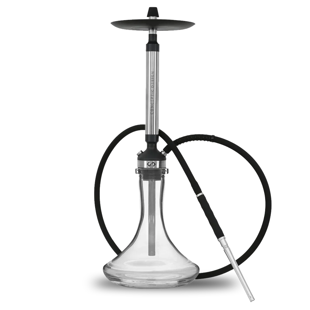 EL-Badia Conceptic Steel Hookah - Silver