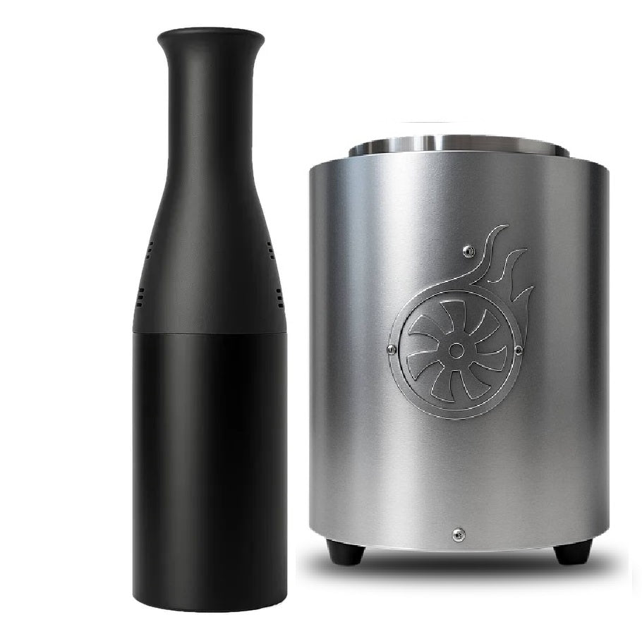 Coalcatcher with Shisha Turbine Neo Brushed Stainless Steel - Silver