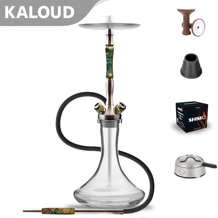 Union Hookah Fibonacci - Stabilised Wood Yellow Green