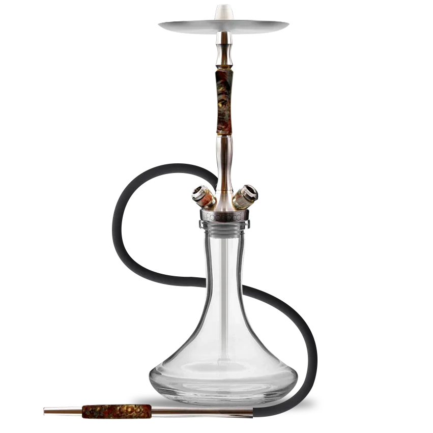 Union Hookah Fibonacci - Stabilised Wood Red Grey