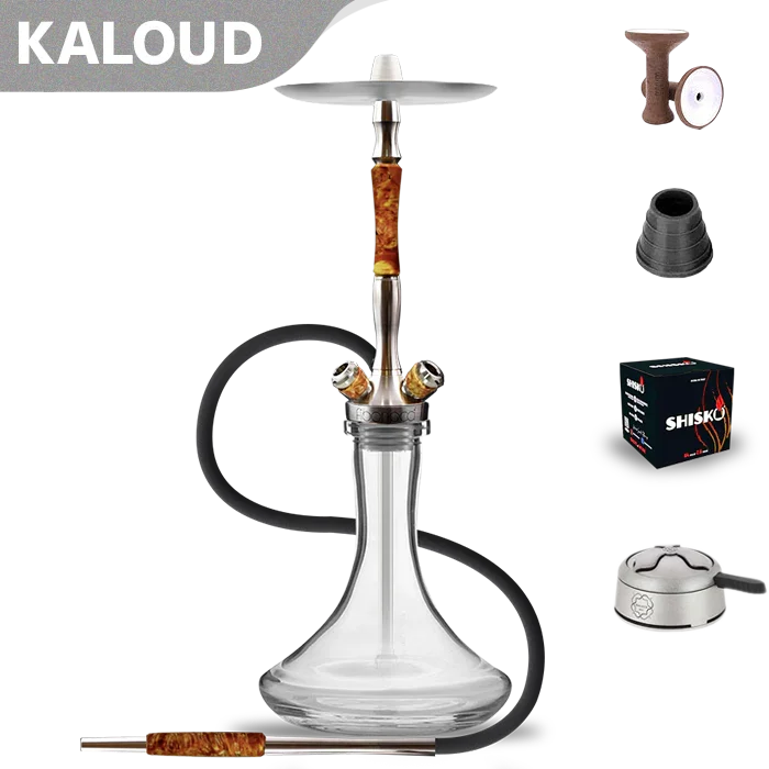 Union Hookah Fibonacci - Stabilised Wood Red Orange