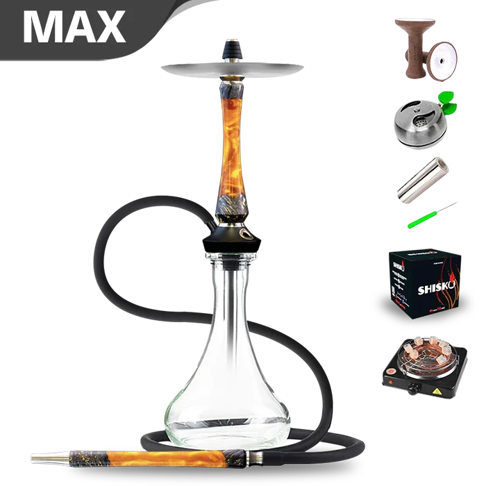 Union Hookah Sleek V2 - ハイブリッド ブラックゴールド