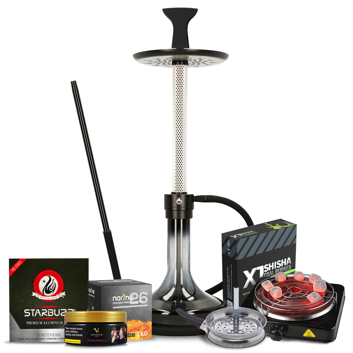El-Badia Hexium Hookah Bundle