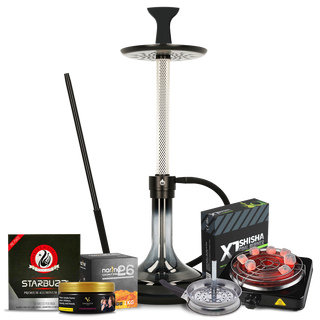 Hexium Hookah Starter Kit - Black / Black Mamba (Black Colussus)