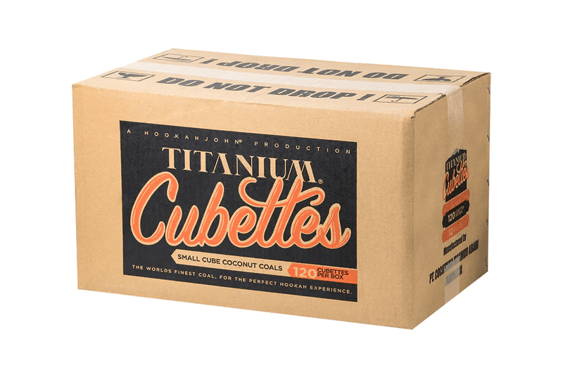 Hookah John Titanium Coconut Charcoal - Cubettes 12kg Lounge Case