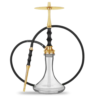 Japona Satori Hookah - Gold Edition - Black / Shisha Only