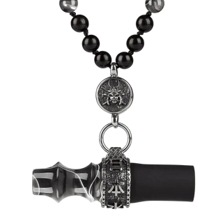 Japona Hookah Personal Mouthtip - Samurai Beads - Grey