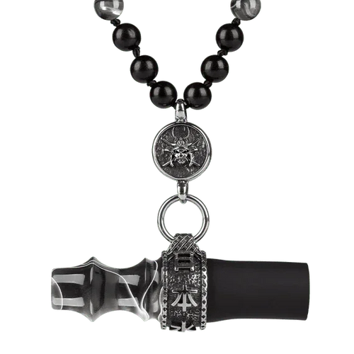 Japona Hookah Personal Mouthtip - Samurai Beads - Grey