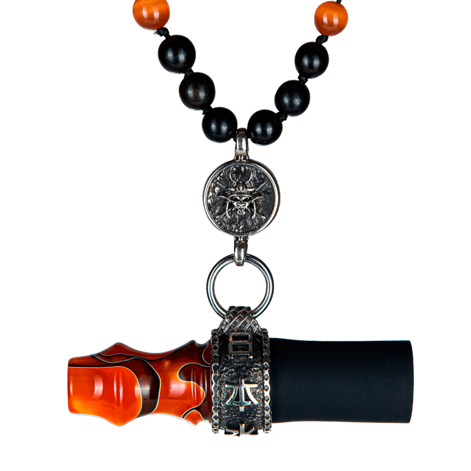 Japona Hookah Personal Mouthtip - Samurai Beads - Orange