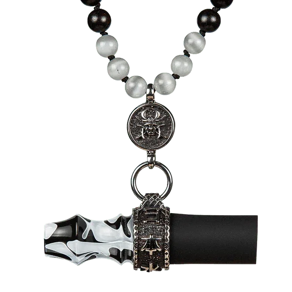 Japona Hookah Personal Mouthtip - Samurai Beads - White