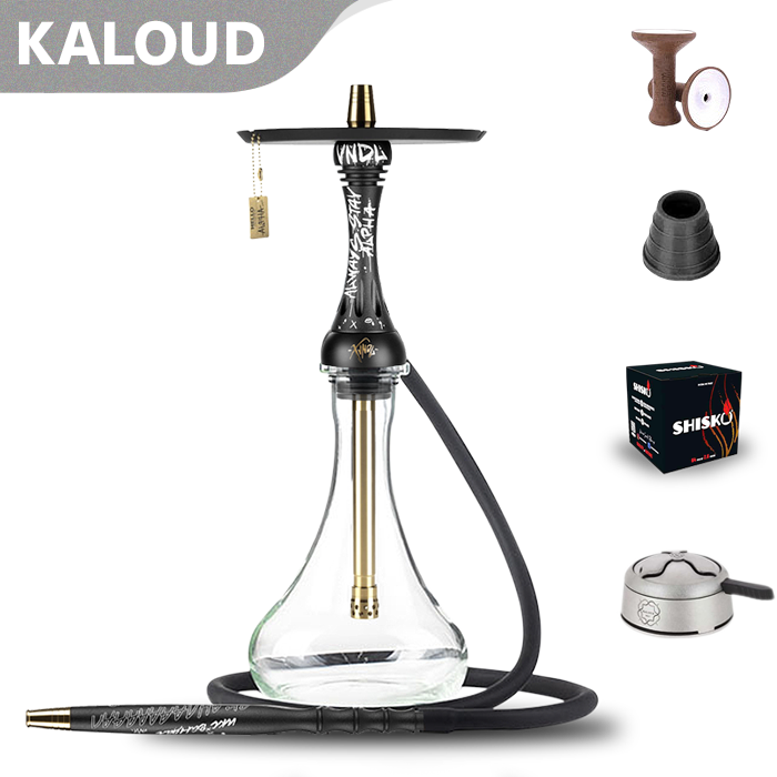 Alpha Hookah X VNDL Set Jet Black Hookah Shisha UK black friday shishagear