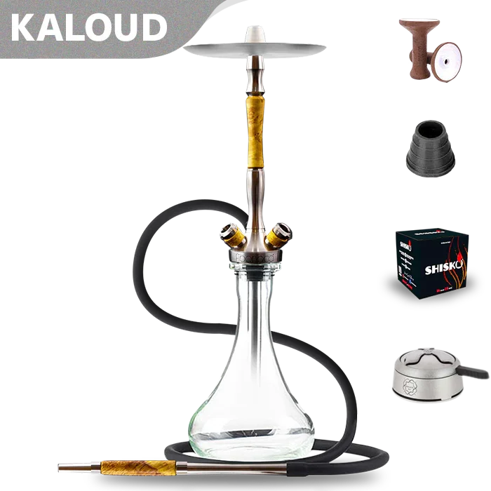 Union Hookah Fibonacci Hookah - Stabilised Wood Yellow