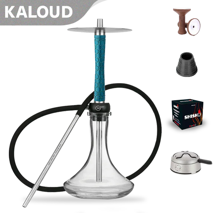 Cachimba Geometry Little Bro - Aguamarina con forma de panal
