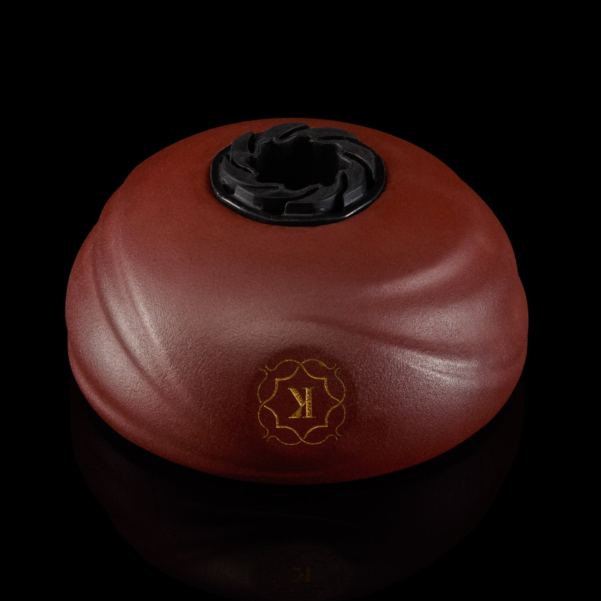 Kaloud Samsaris Kore Qi Red Clay Hookah Bowl - short, underside with grommet