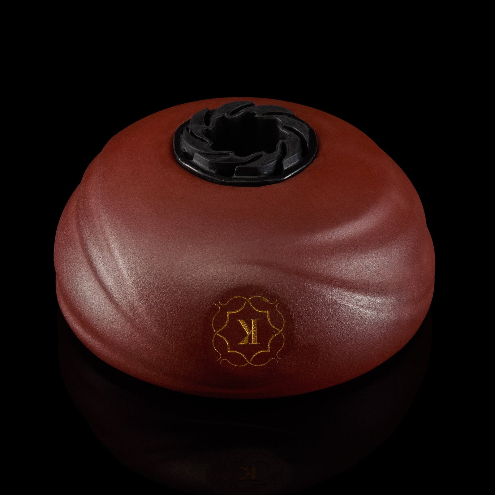Kaloud Samsaris Kore Qi Red Clay Hookah Bowl - short, underside with grommet
