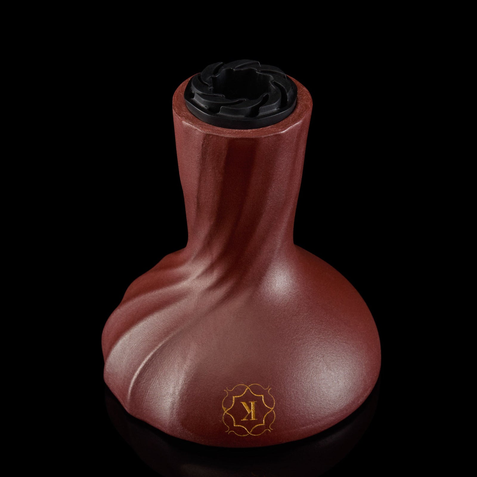 Kaloud Samsaris Kore Qi Red Clay Hookah Bowl - tall, underside with grommet