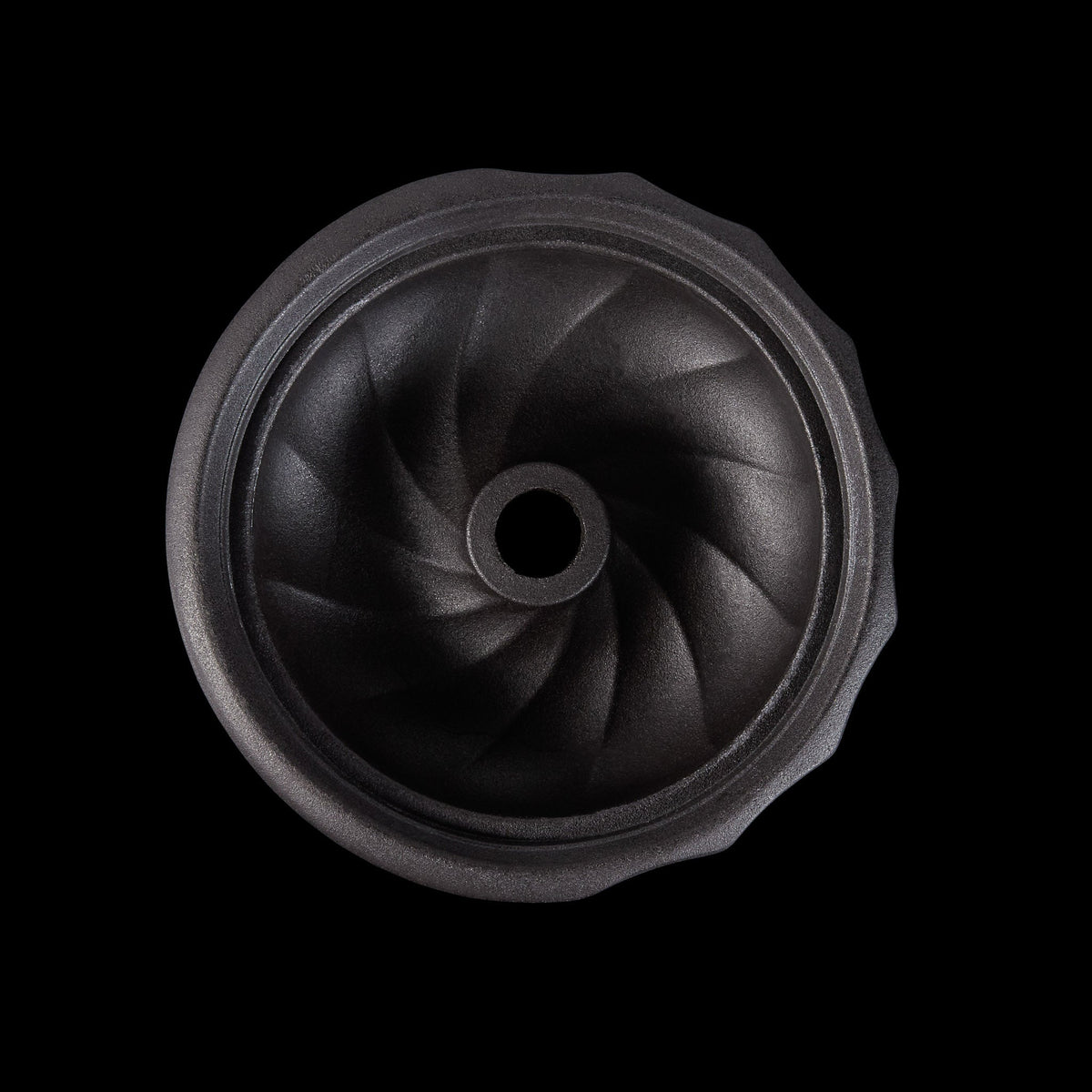 Kaloud Samsaris Kore Dao Black Clay Hookah Bowl - tall, top view