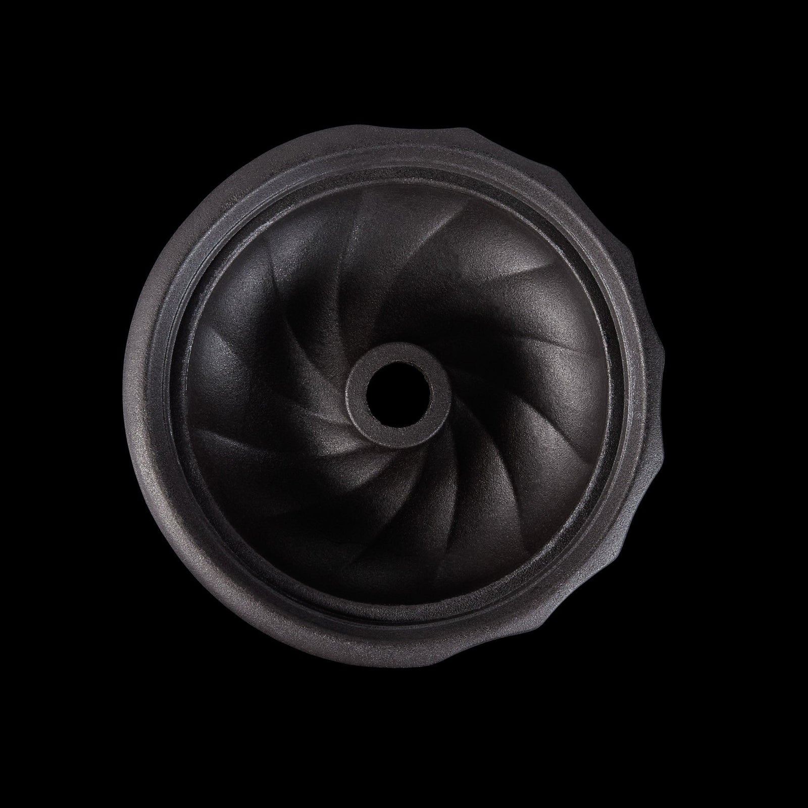 Kaloud Samsaris Kore Dao Black Clay Hookah Bowl - tall, top view