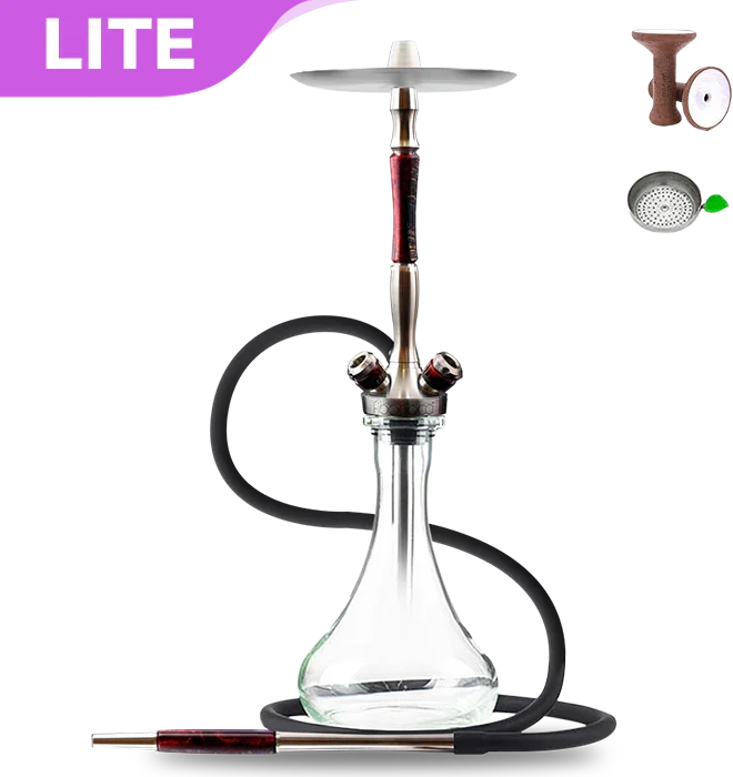 Union Hookah Fibonacci Hookah - Hybrid Black Red