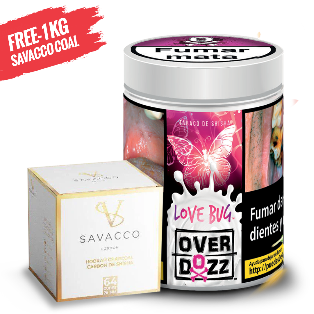 OverDozz Love Bug (Tropical Fruits and Mint) Flavour (Free Coal)