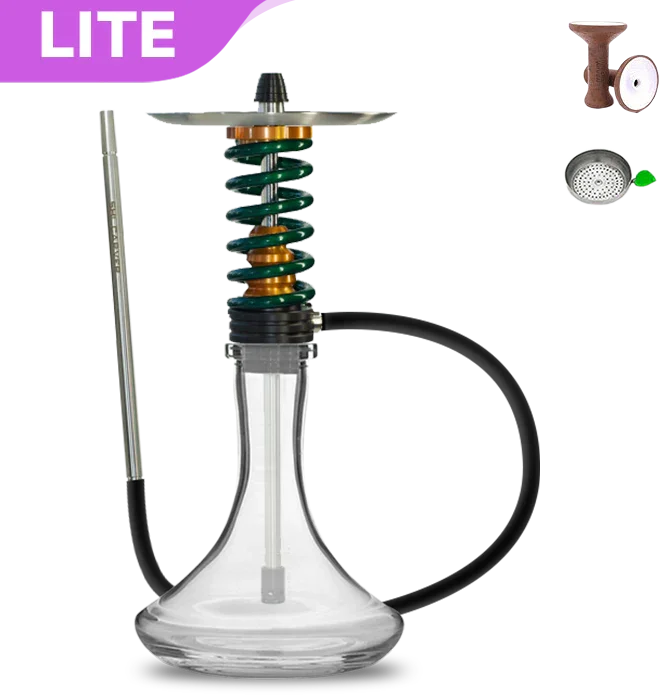 Shi Carver Static Easy Hookah - Gold Emieralde