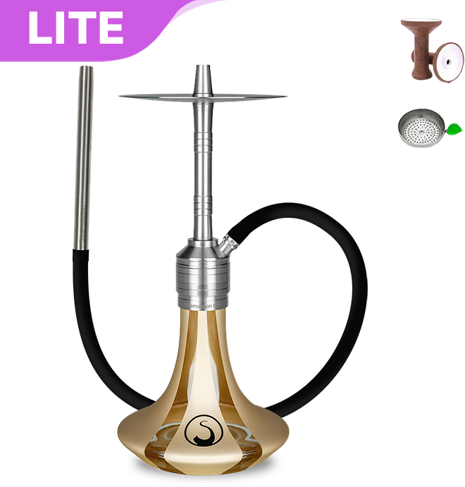 Steamulation Mini Gen. II Hookah - Gold Matt Metalic
