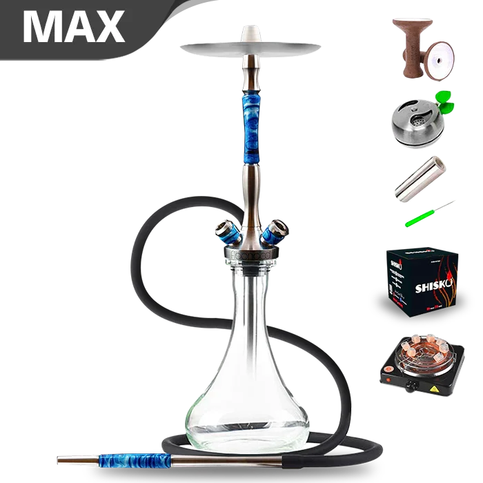 Union Hookah Fibonacci Hookah - Blue Acrylic
